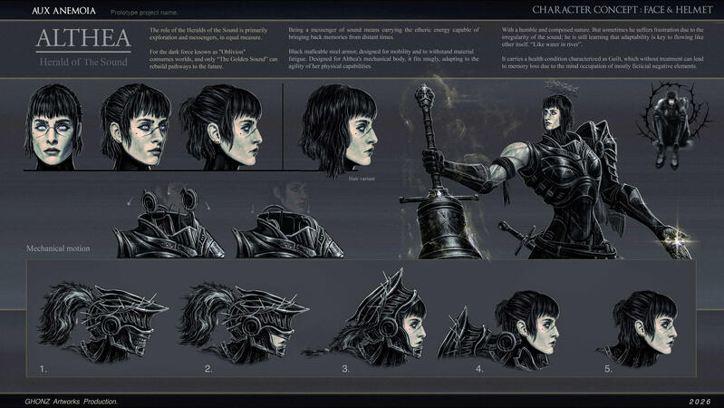 Concept Art for characters and weapons